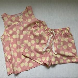 LATTELOVE Co. Women’s Cotton Summer PJ Sleep Lounge Set Shorts Top Lemons Size M